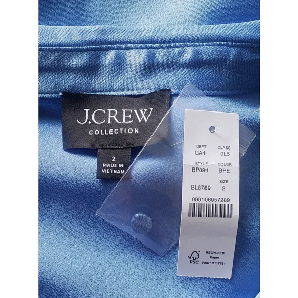 58. J.Crew Limited-edition maxi collared slip dress in shiny crepe - Picture 13 of 13